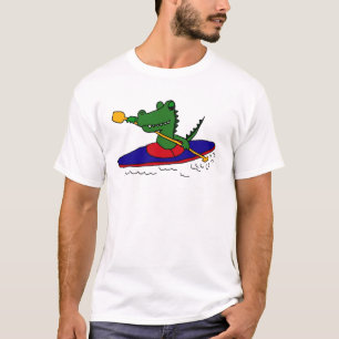 Camiseta AM- jacaré engraçado que Kayaking