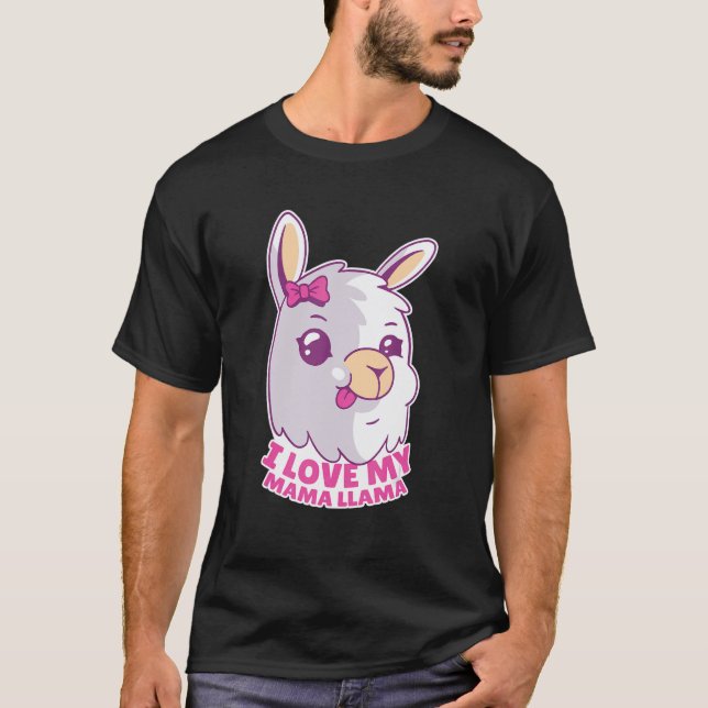 Camiseta Ama a mamãe Lhama (Frente)