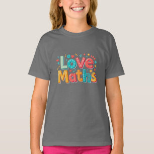 Camiseta Ama a matemática - tipografia divertida