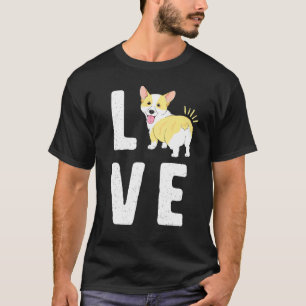 Camiseta Ama Corgis Coração Cachorro Filhote Welsh Babá