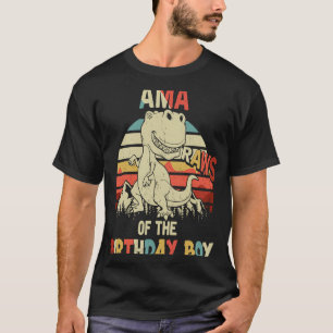 Camiseta Ama do menino de aniversário Dinossauro Rawr T Rex