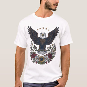 Camiseta Ama do Vinho Tinto e Azul Patriótico