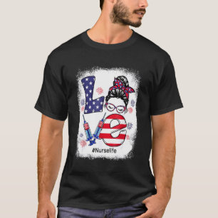 Camiseta Ama Enfermeira 4 de julho, Enfermeira Patriótica M