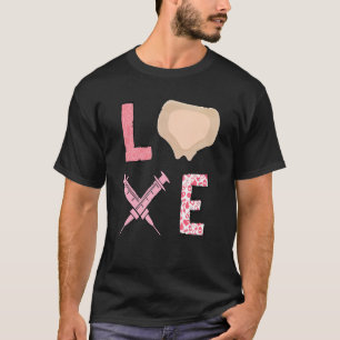 Camiseta Ama Enfermeira Feliz Dia dos Namorados Ostomia