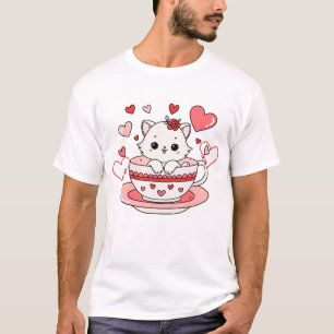 Camiseta Ama Gatos Tipografia Fofa Design Amante de Gatos
