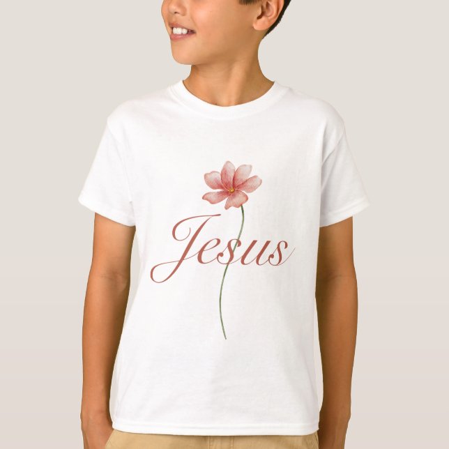 Camiseta ama Jesus camisa religiosa, fé Deus (Frente)