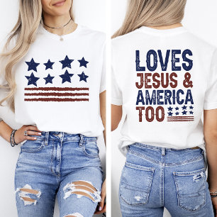 Camiseta Ama Jesus e América Demais 4 de julho