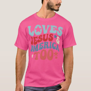 Camiseta Ama Jesus E América Demasiado 4 De Julho, Groovy D
