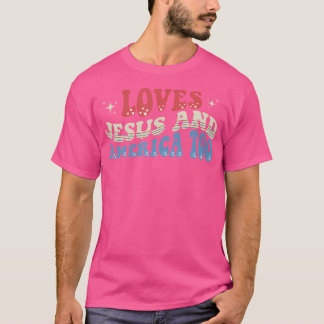 Camiseta Ama Jesus E América Demasiado Cristão Em 4 De Julh