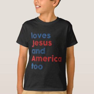 Camiseta Ama Jesus E América Também Para Mulheres Homens