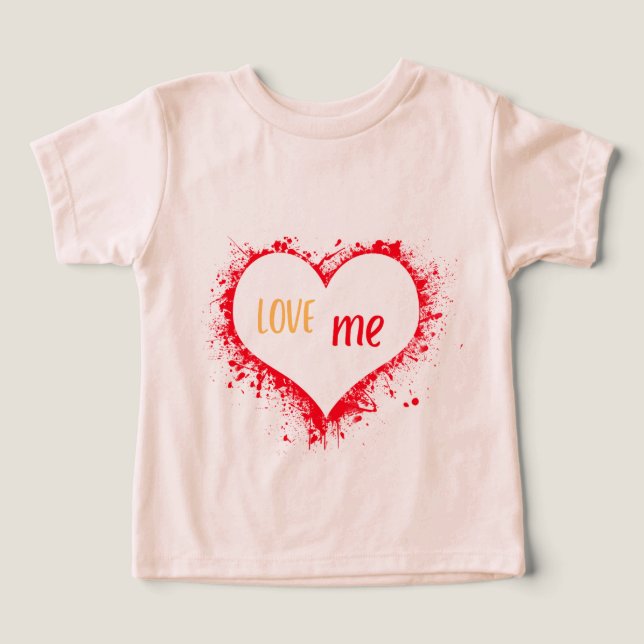 CAMISETA AMA ME PARA CRIANÇAS  (Design frontal)