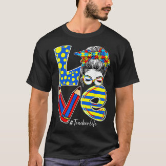 Camiseta AMA O Professor Vida Autismo Sensibilização Mensag