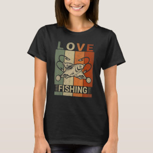 Camiseta Ama Pescar Ao Ar Livre Acampamento Férias Recreati