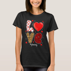 Camiseta Ama Vovó Buffalo Xadrez Leopardo Mãe Namorados