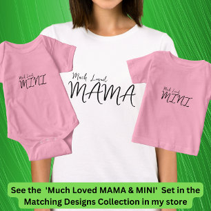 Camiseta Amada MAMA Correspondente À Mãe Filha, Editar Text