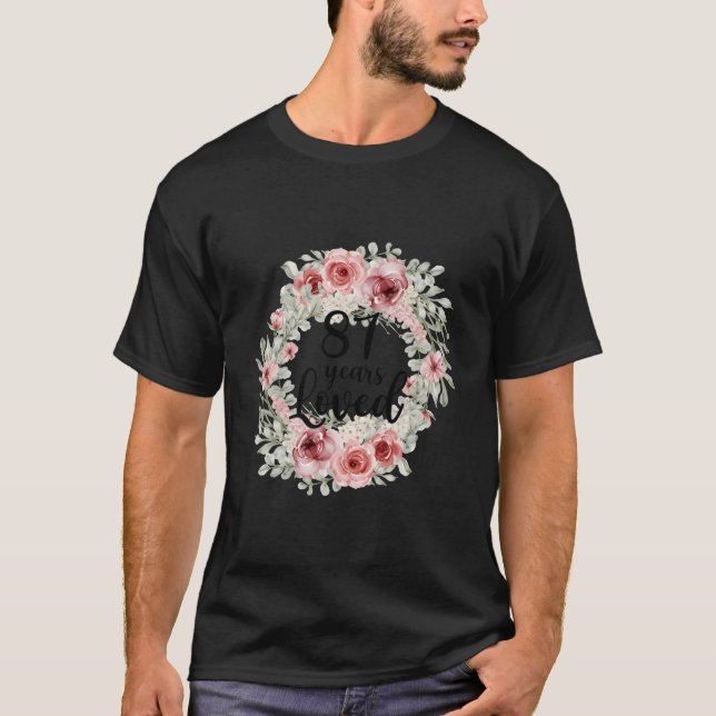 Camiseta Amado Floral 87 87º Dia das Mães (Frente)