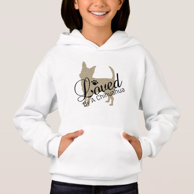 Camiseta Amado Por Um Hoodie Chihuahua Girls (Frente)