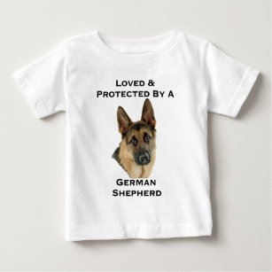 Camiseta Amado & protegido por um german shepherd