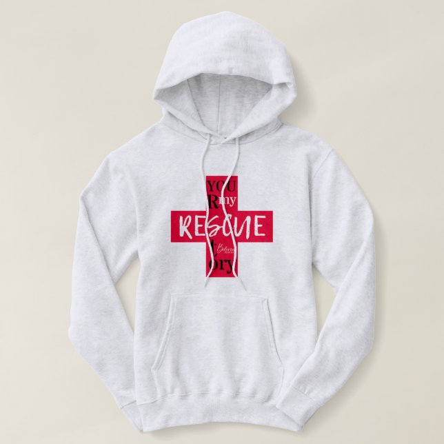 Camiseta Amado Resgate de Renascimento, Christian Hoodie (Frente do Design)