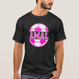 Camiseta Amal Name Girls Soccer Jogue Futebol Fan Ba