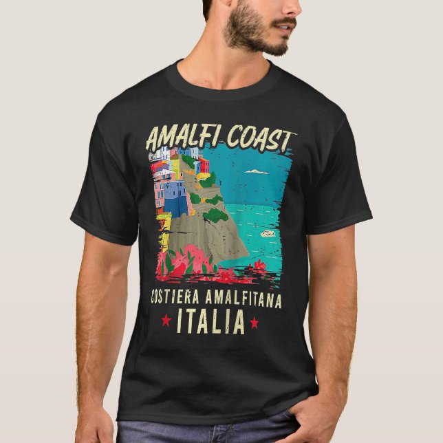 Camiseta Amalfi Coast Costiera Amalfitana Italia Italy Vaca (Frente)