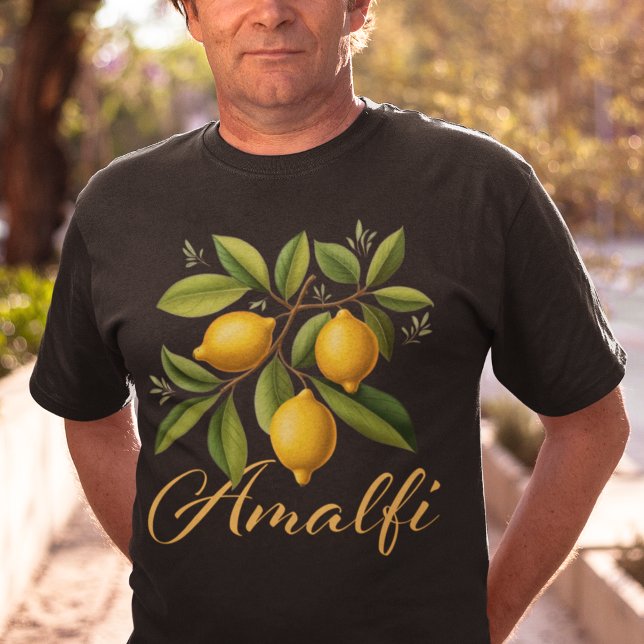 Camiseta Amalfi Coast Lemon Branch Elegant Italiano (Criador carregado)