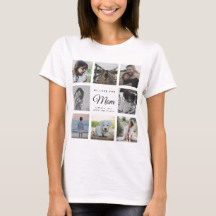 Camiseta AMAMOS A SUA Família Moderna 16 Colagem de Fotos