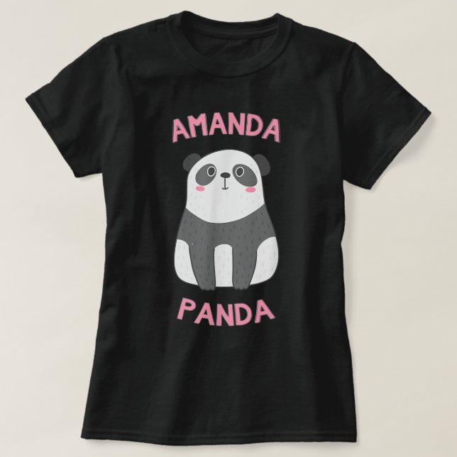 Camiseta Amanda Panda Bear (Frente do Design)