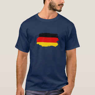 Camiseta Amando a Alemanha Sinalizador Patriótico e Apoio E