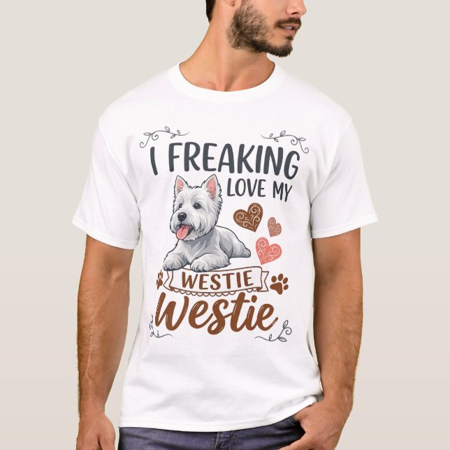 Camiseta Amando Corações e Patas de Westie_1 (Frente)