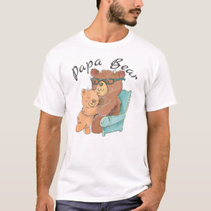Camiseta Amando Papá Urso com Urso Bebê