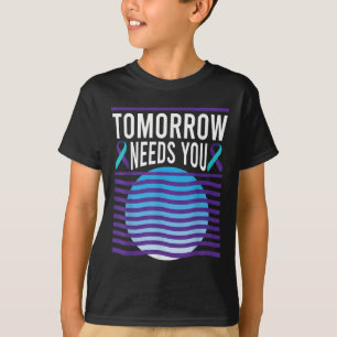 Camiseta Amanhã Precisa De Sensibilização Suicida Saúde Men