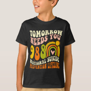 Camiseta Amanhã Precisa de Você Saúde Mental-988 Prevenção