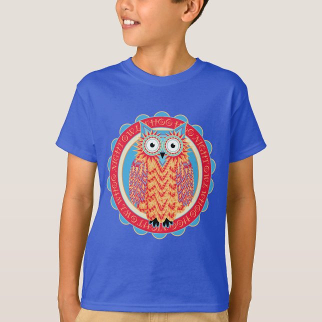 Camiseta Amante bonito do pássaro de Hoo Hoo da coruja (Frente)