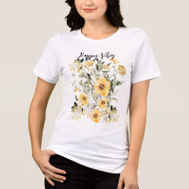Camiseta Amante botânico do Jardim Flor Amarelo