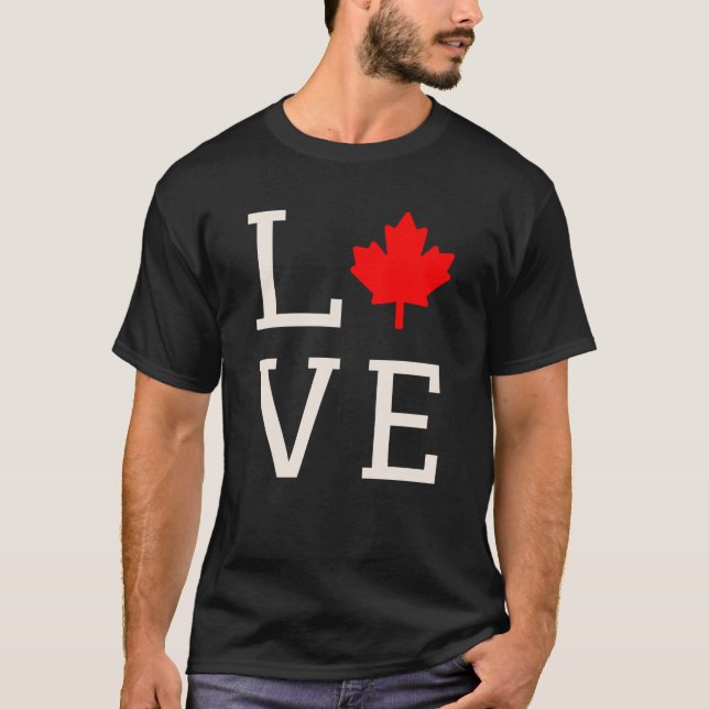 Camiseta amante canadá maple folha canadense (Frente)