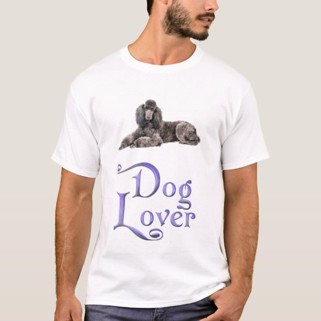 Camiseta Amante-caniche do cão (Frente)