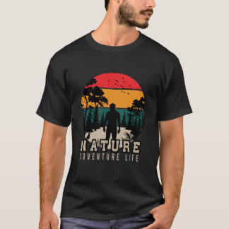 Camiseta   Amante da aventura na natureza pôr do sol 