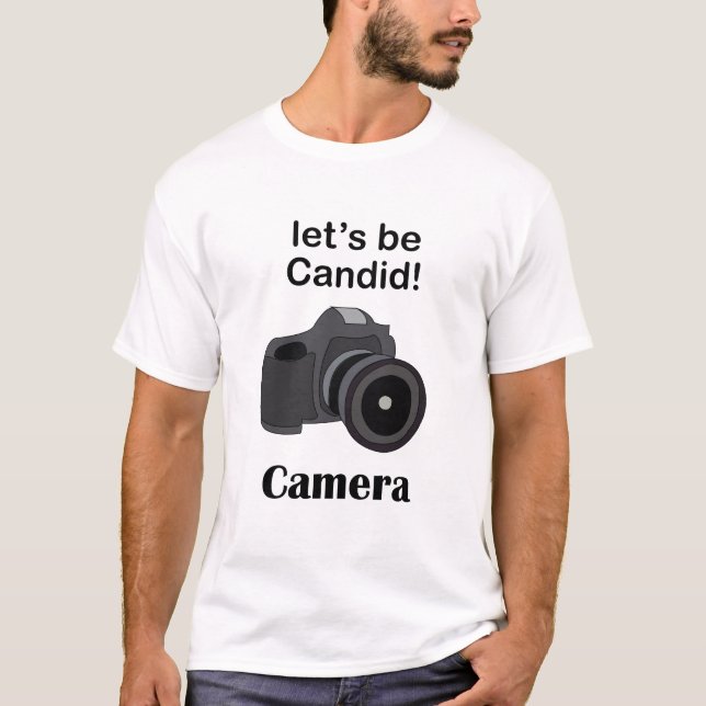 Camiseta Amante da Câmera Fotógrafo Candid (Frente)