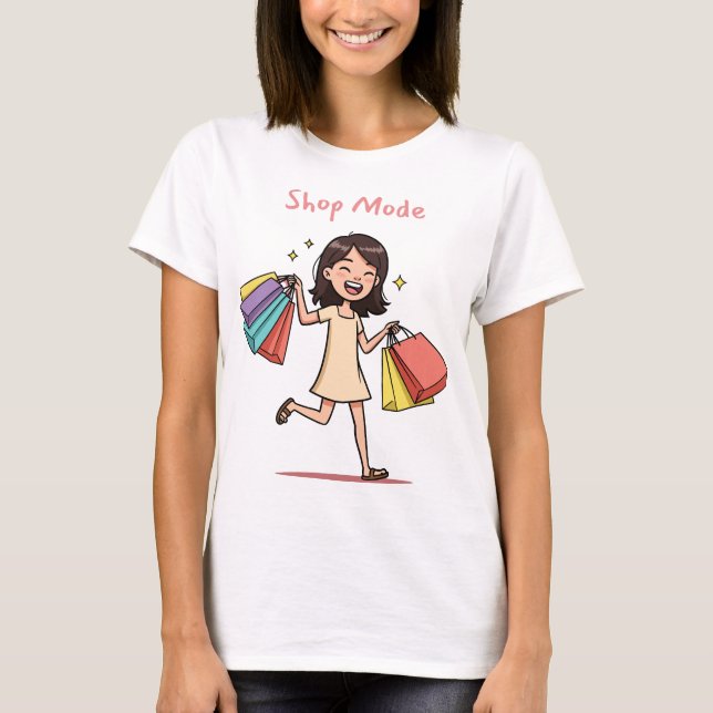 Camiseta Amante da compra no modo Loja (Frente)