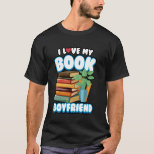 Camiseta Amante Da Leitura Eu Amo Meu Namorado De Livros