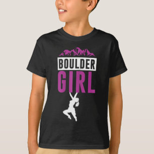 Camiseta Amante da Montanha Esporte de Boulder Garota de Bo