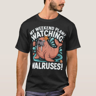 Camiseta Amante da Morsa Criaturas Marinhas Animais Oceânic