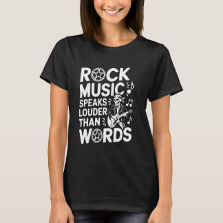 Camiseta Amante Da Música Rock Músico Banda De Rock And Rol