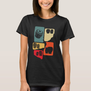 Camiseta Amante da Música Tocando Bateria Peruana Tabla Bat