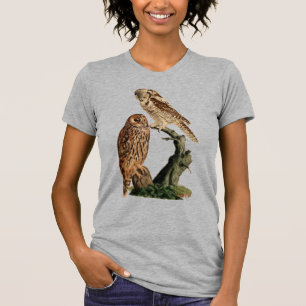 Camiseta Amante da Natureza Corujas Aves Animais Feminino