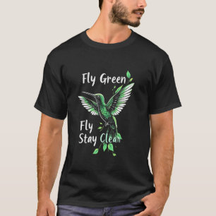 Camiseta Amante da Natureza Dia da Terra Voe Verde Beija-fl