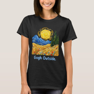 Camiseta Amante da Natureza Gogh Fora Noite Estrelada
