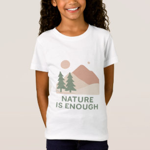 Camiseta Amante da Natureza Minimalista - Montanhas Árvores