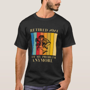 Camiseta Amante da Pesca Aposentado 2024 Não é Mais Meu Pro